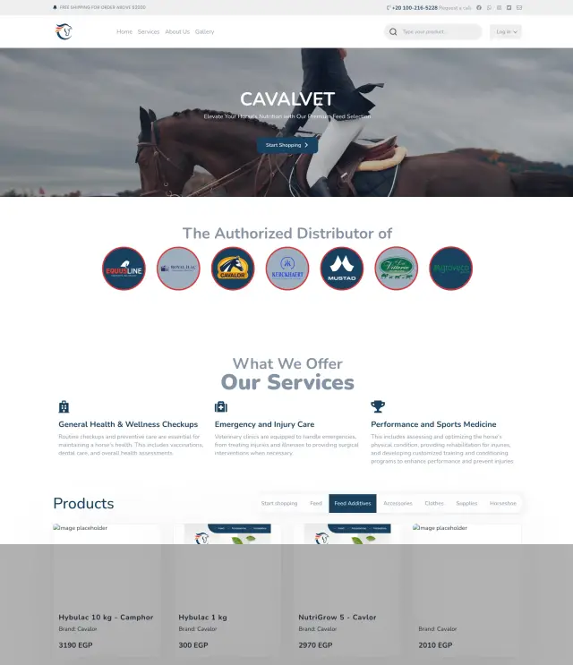 Cavalvet - Website design 4 | MAZCODEX portfolio