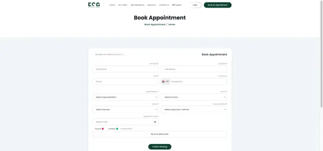 Egy Clinics Group - System screenshot 5 | MAZCODEX portfolio